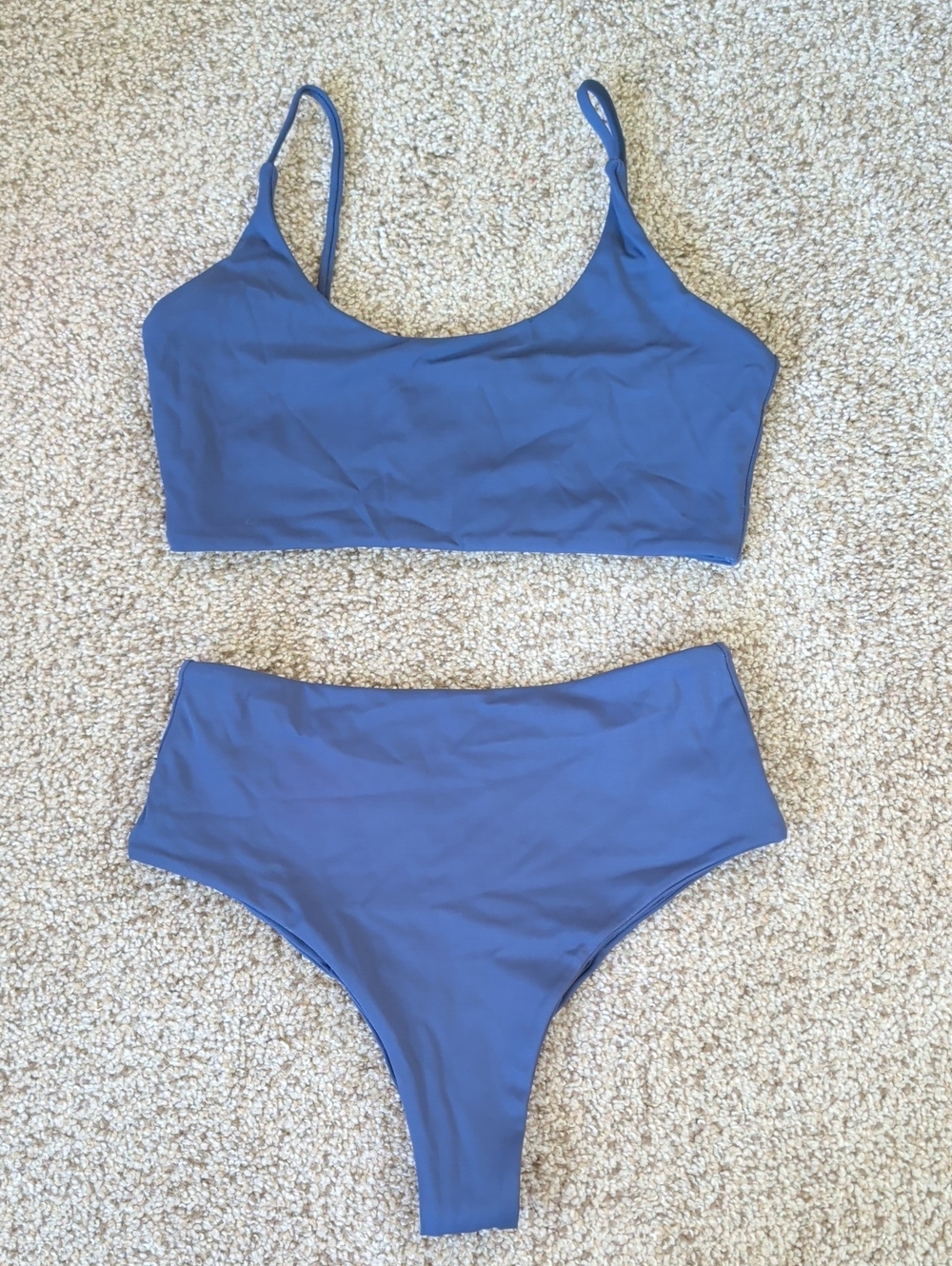 BuffBunny Blue Shark Bite Bikini Set Size XS
